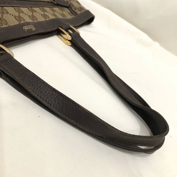 Gucci Brown GG Canvas Tote Sku#84701 (gently used, fair condition) - Picture 10 of 16